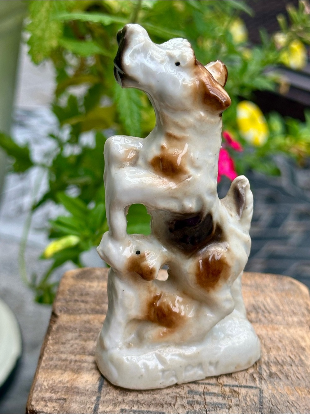 Vintage Japan Terrier Dog Porcelain Figurine Hand Painted